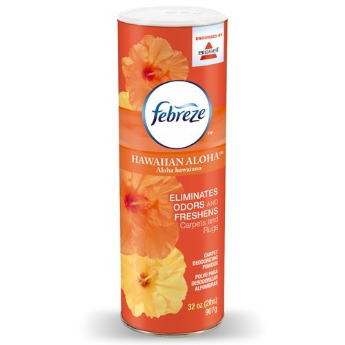 Febreze Hawaiian Aloha Room & Carpet Deodorizing Powder Endorsed by BISSELL, 32 ounces