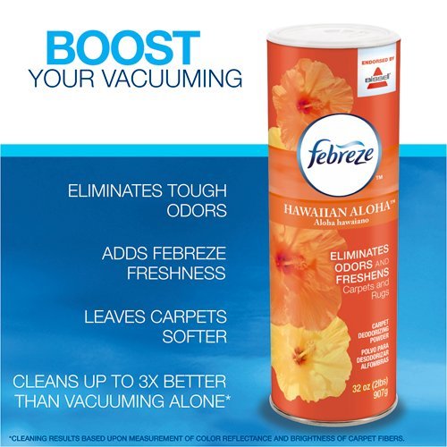 Febreze Hawaiian Aloha Room & Carpet Deodorizing Powder Endorsed by BISSELL, 32 ounces N3