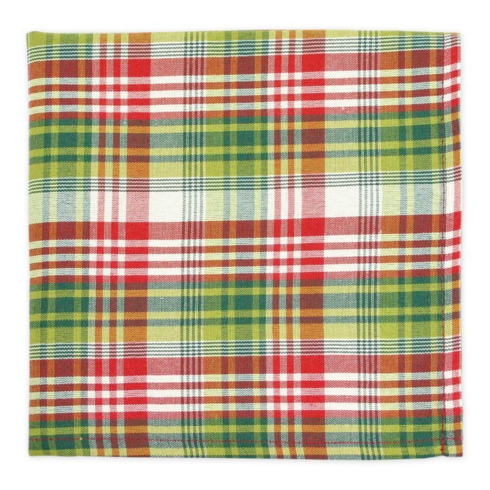DII Christmas Holiday Holly Jolly Plaid Napkin, Set of 6 N40