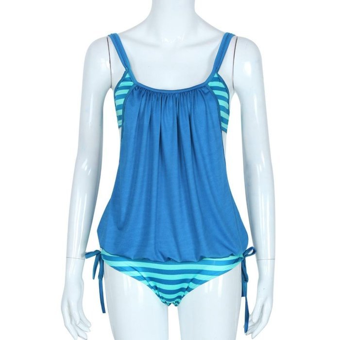 HOT Sale!MOKINGTOP,Canserin Women Striped Splicing Spaghetti Strap Swimwear N4