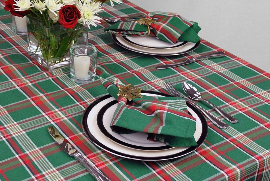 DII Christmas Holiday Holly Jolly Plaid Napkin, Set of 6 N45