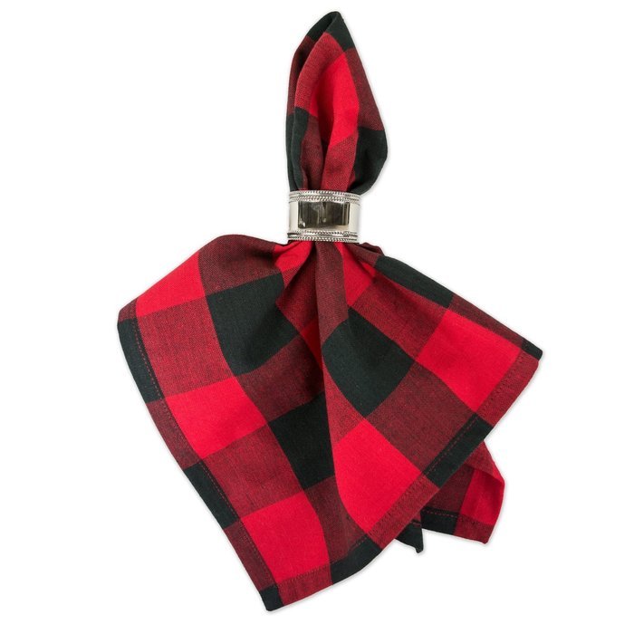 DII Christmas Holiday Holly Jolly Plaid Napkin, Set of 6 N46