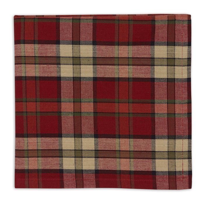 DII Christmas Holiday Holly Jolly Plaid Napkin, Set of 6 N53