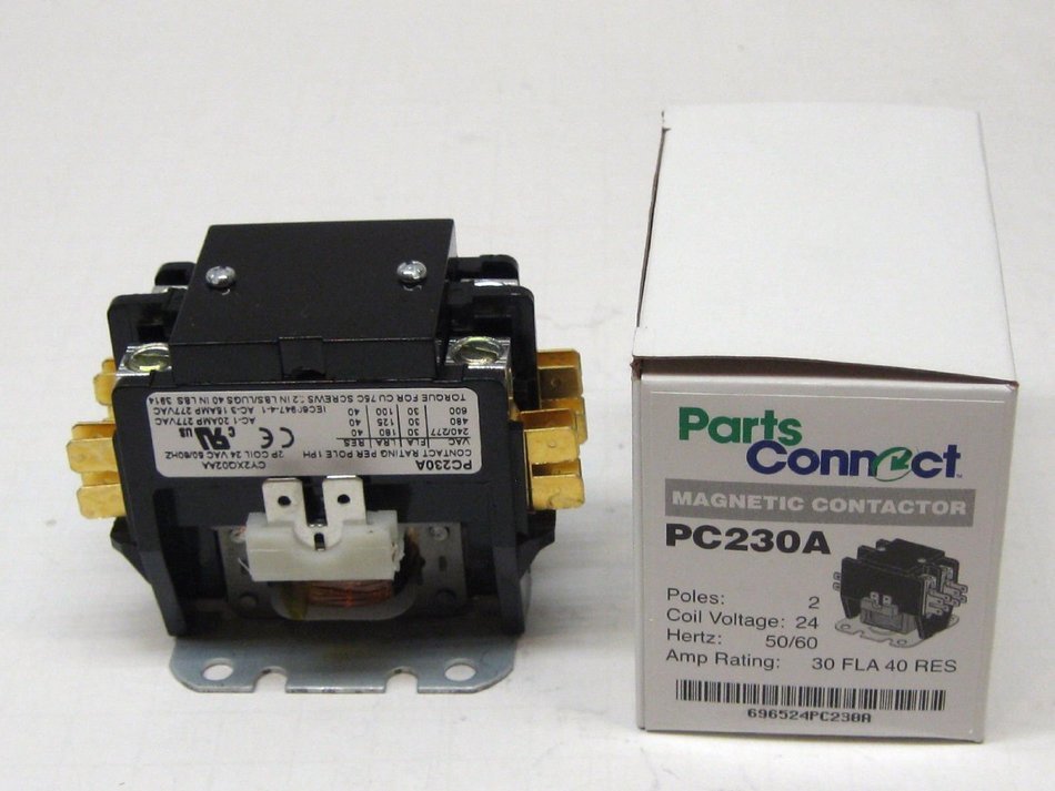 Packard C230A 2 Pole 30 Amp Contactor 24 Volt Coil Contactor N2