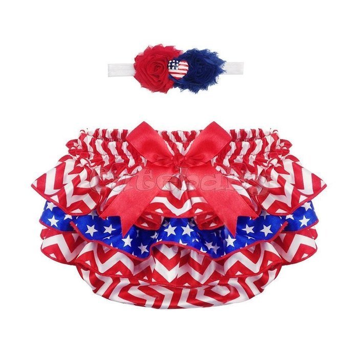 Baby Girl Ruffle Bloomers Pants Diaper Nappy Cover Bottoms Headband Outfit 3-24M N2