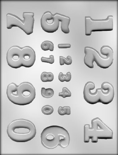CK Products 3/4-Inch and 1-7/8-Inch Numbers Chocolate Mold