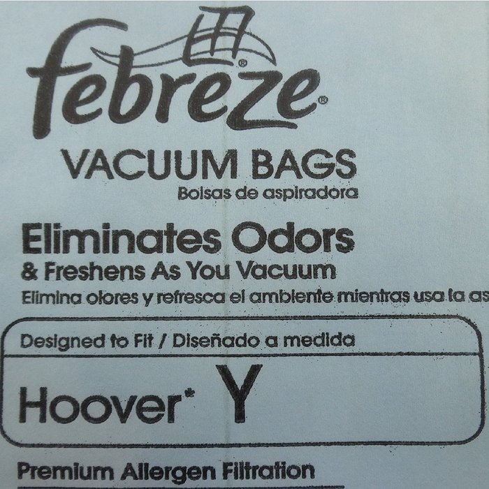 10 Allergy Filtration Hoover Type Y Scented Replacement Vacuum Bags To Fit Hoover WindTunnel and Tempo Uprights... N3