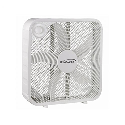 Brentwood Kool Zone Slim Design Box Fan 20" 3Speed F-20SW