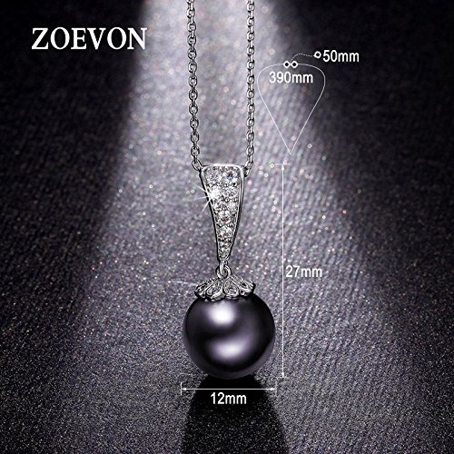 Shine Black Pearl Pendant Crystal Chunky Statement Long Chain Necklace Jewelry N5