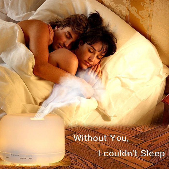500ML Aroma Essential Oil Diffuser Ultrasonic Aromatherapy Machine Air Humidifier Moistener Atomizer with 4 Timer... N5