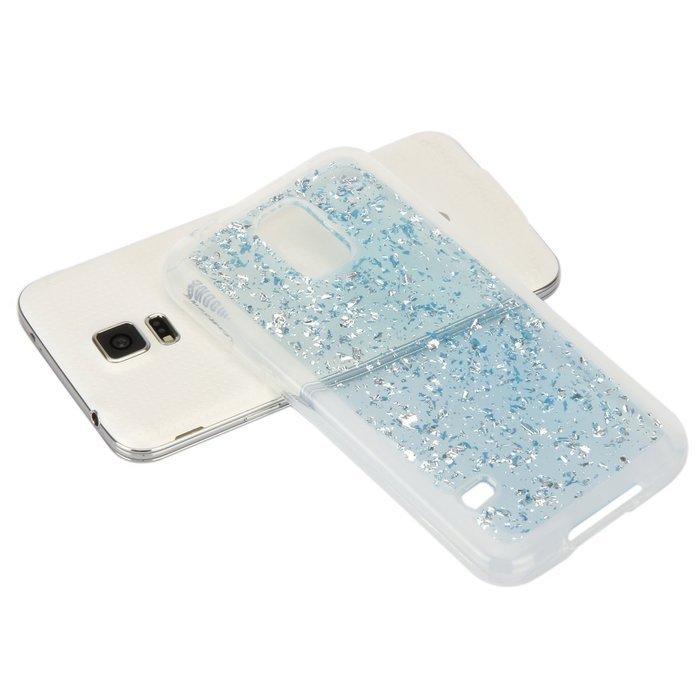 Galaxy S5 Neo Case,Galaxy S5 Case,ikasus Ultra Thin Clear Crystal Bling Shiny Giltter Rhinestone Clear Rubber... N19