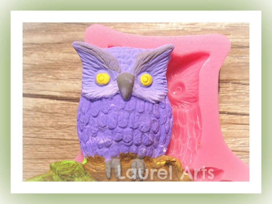 Mold Owl Silicone Mold Fondant Cake Soap Chocolate Mold for Crafts and Baking