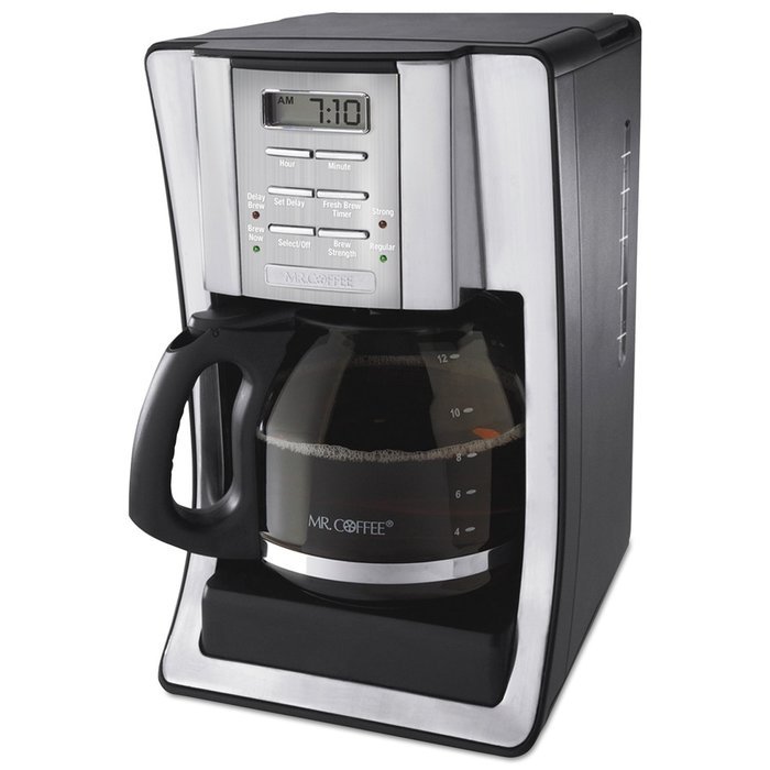 Mr. Coffee SJX20 12-Cup Programmable Coffeemaker, White