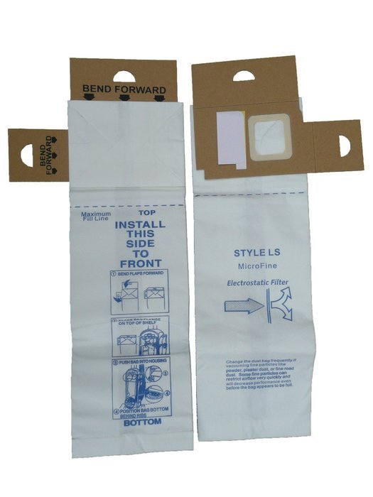 6 Eureka Type LS Sanitaire Vacuum Bags, LiteSpeed Upright, Bagged, Boss Signature Genesis, Refurb Powerline Limited...