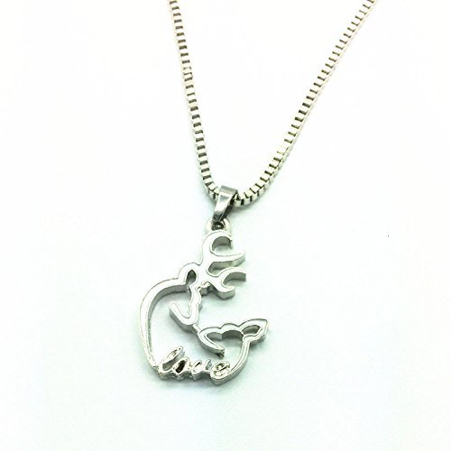 NEW Browning Deer with LOVE 42cm 1PCS white Pendants Chain Necklace