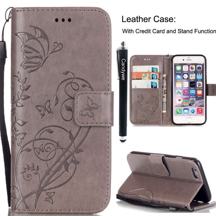 For iPhone 7 Case,iPhone 7 Leather Case,iPhone 7 Cover,Candywe [Gold] [Wallet]Leather Protective Stand Case For... N37