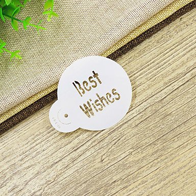 Sher Decorating Stencil For Ice /Cake /Cookie /Cupcake /Pie /Pizza,Wedding Lettering Cupcake Stencil Set