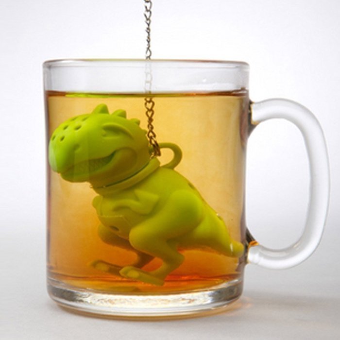 StMelody Dinosaur Style Silicone Tea Infuser Tea Strainers Tea Filters(Pink)