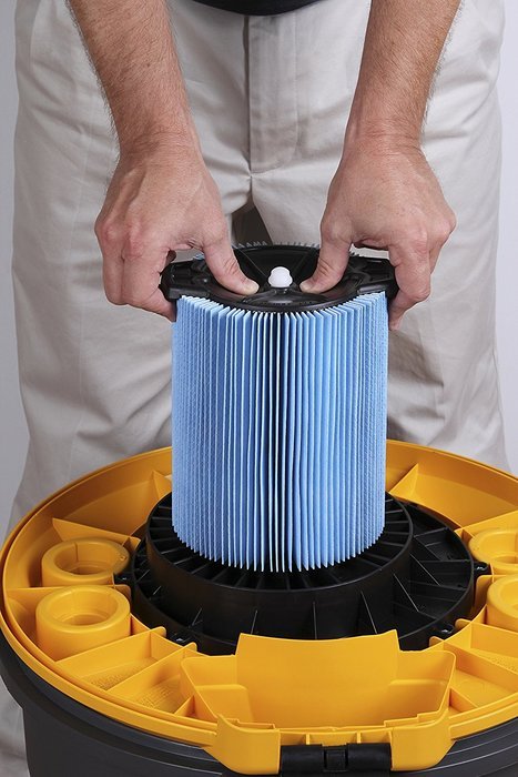 WORKSHOP Wet Dry Vac Filter WS22200F Fine Dust Wet Dry Vacuum Filter (Single Shop Vacuum Cleaner Filter Cartridge... N7