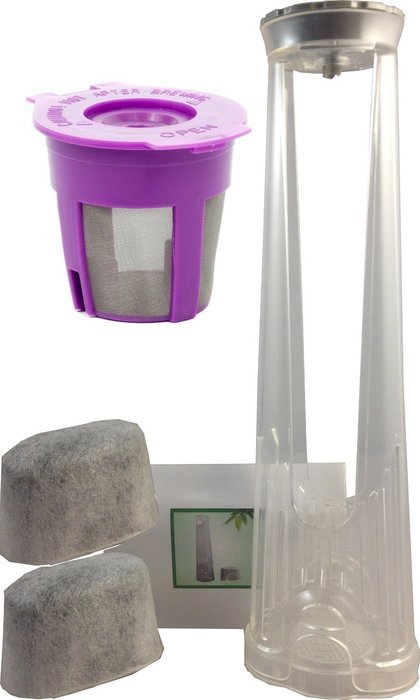 Keurig 2.0 Water Filter & K-Cup Reusable filter 2 Replacement Water Filters Fits K300-K350-K400-K450-K500-k525...