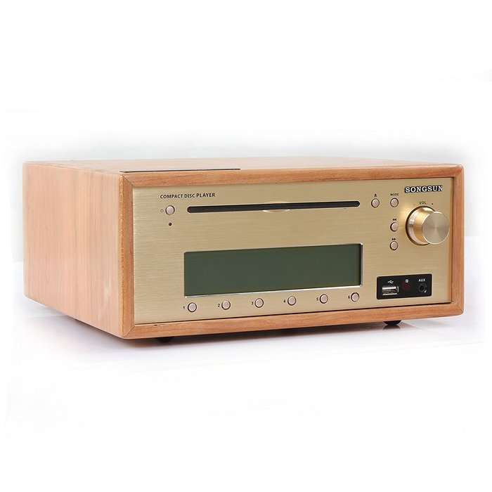 SONGSUN Compact Disc Player with USB and iPod Digital Interface （wood）
