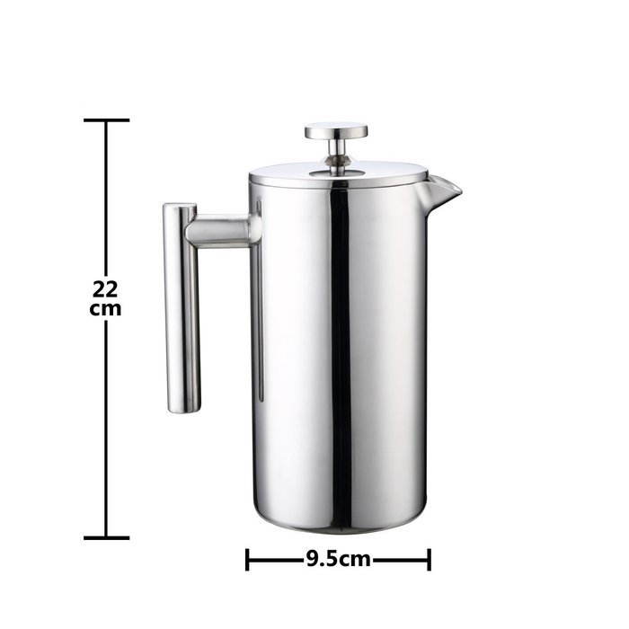 Sure-up European Double Stainless Steel Coffee Press Pot French press(1 Liter)OSUN