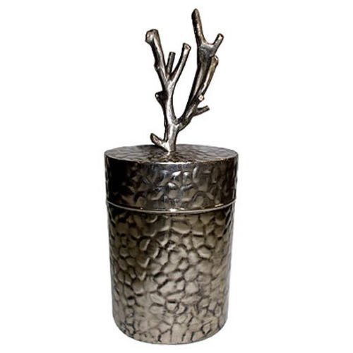 A&B Home KIH39639 7.5 x 5 x 18 in. Aluminium & Iron Lidded Jar, Itlalian