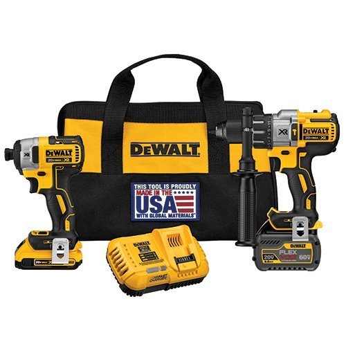 DEWALT DCK299D1T1 20V MAX FLEXVOLT Brushless Premium Hammer Drill and Impact Combo Kit by DEWALT