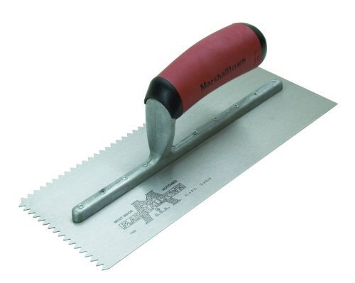 MARSHALLTOWN The Premier Line 780SD 11-Inch by 4-1/2-Inch Notched Trowel V with Curved DuraSoft Handle by MARSHALLTOWN...