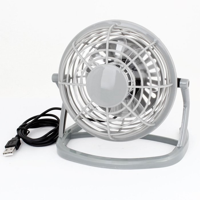 uxcell Plastic Cutters Notebook Copmuter Cooler Mini USB Desk Fan 4 Inch Gray