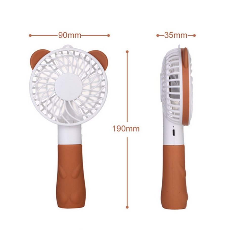 Portable USB Mini Battery Hand Fans with Lanyard (blue) N6