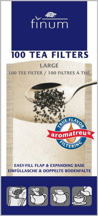Finum 100 Tea Filters, Large, Brown N2