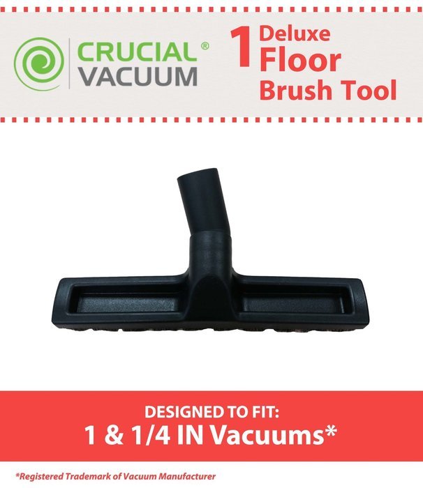Crucial Vacuum Deluxe Hardwood & Barefloor Floor Brush, 1 1/4 Inch