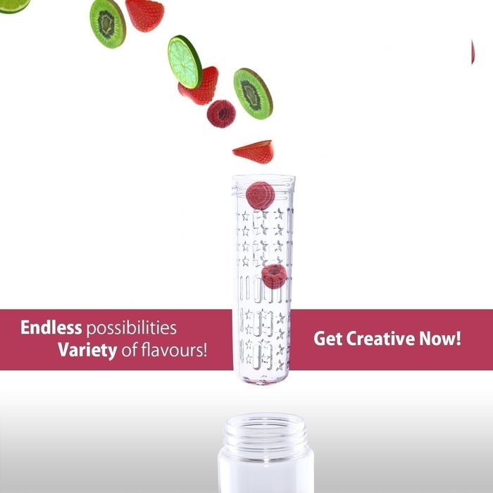 limited Time Promotion Bonison Stylish Tritan Fruit Infuser Water Bottle, Leak Proof, Trendy Durable with Handle... N2