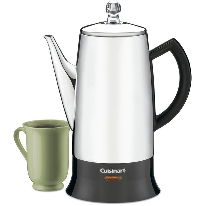 Cuisinart PRC-12 Classic 12-Cup Stainless-Steel Percolator, Black/Stainless (Certified Refurbished)