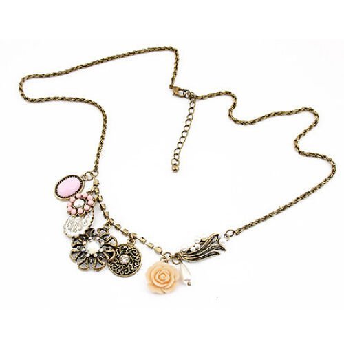 Fashion Jewelry Crystal Chunky Statement Bib Pendant Chain Choker Charm Necklace N3