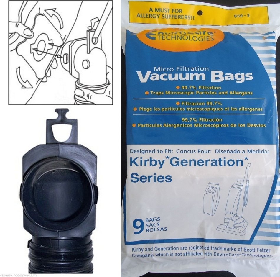 Kirby Generation 1,2,3,4,5,6 and Ultimate G Allergen Filtration Bags PKG of 9 N2