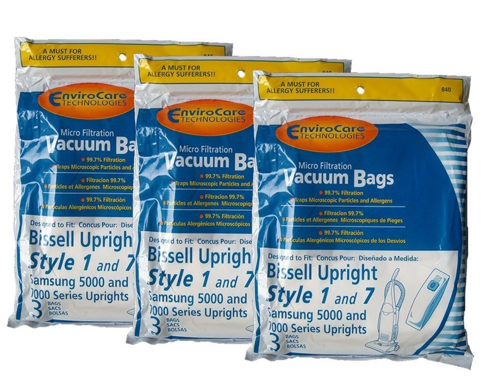 Bissell Style 1 and 7 Upright Vacuum Bags -9 Pk N2