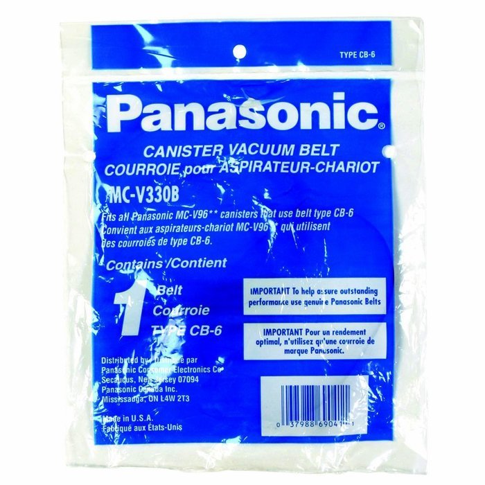 Panasonic MC-V330B Replacement Belts for Pansonic Power Head Canister Vacuum Cleaners