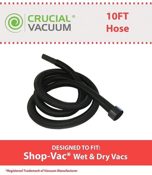 Shop-Vac, Craftsman & Ridgid Replacement 10FT Foot Hose Fits Wet & Dry Vacs with 2-1/4 inch Cuff, Designed & Engineered...