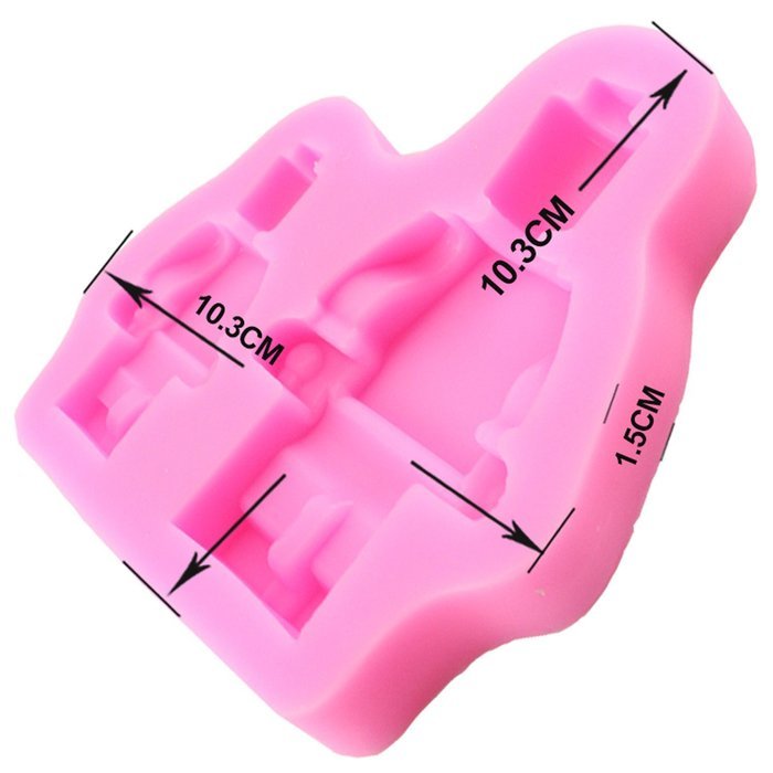 Mujiang Robot Silicone Candy Sugar Gumpaste Clay Fondant Molds Small + Large N3