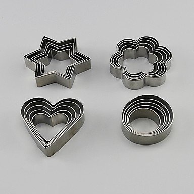 Y&XL&H 20Pcs Stainless Steel Cookie Mould Cookies Abrasive Rice Ball Grinding Tool