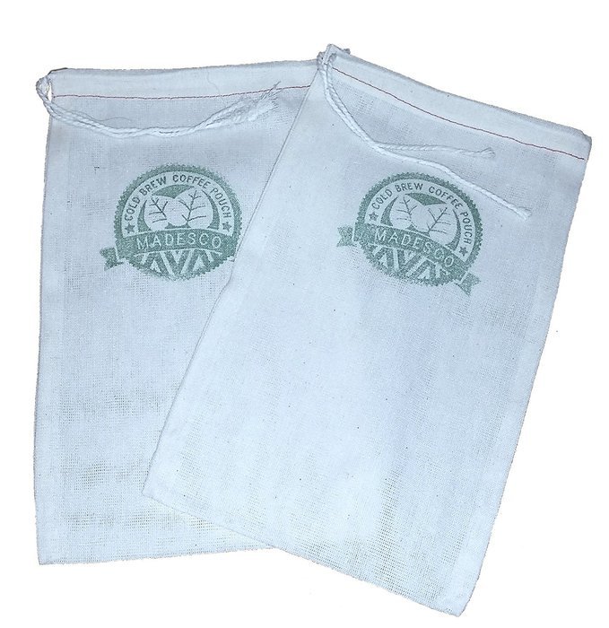 Reusable Cold Brew Coffee Filter Pouches (2-pack) from Madesco Specially Designed for Cold-brewing Iced Coffee...