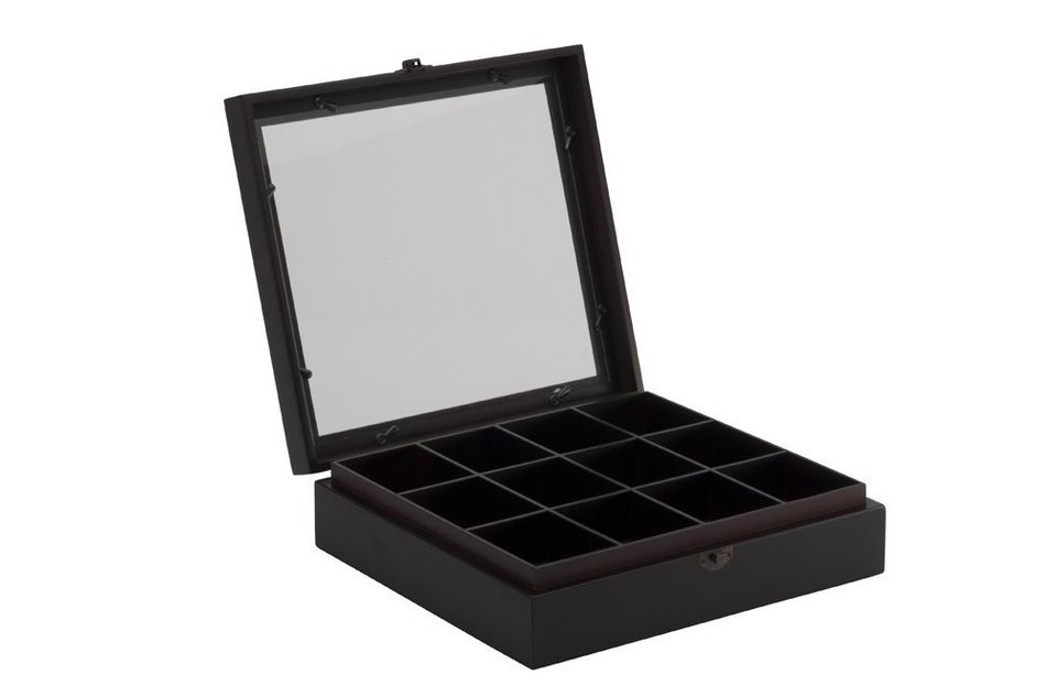 Service Ideas TB01212 Comp Teabox, Beechwood