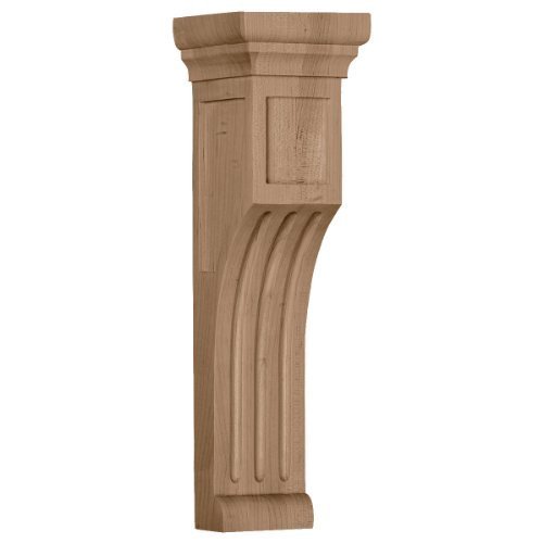 Ekena Millwork COR04X04X14RERW 4-Inch W x 4-Inch D x 14-Inch H Recessed Groove Corbel, Rubberwood by Ekena Millwork