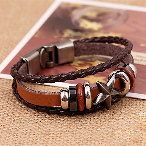 1x Cool Unisex Women Men Punk Wristband Metal Studded Leather Bracelet Gift N11