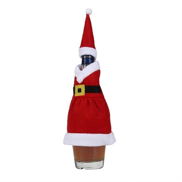 Red Wine Bottle Sets ,Morecome Christmas Old Lady Wine Bottle Sets,Christmas Hat And Clothes N2
