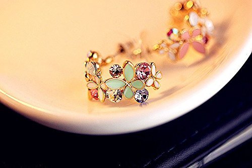1 Pair New Fashion Women Lady Elegant Crystal Rhinestone Ear Stud Earrings N8