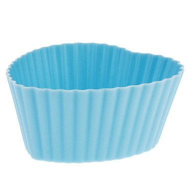 Y&XL&H Heart Shaped Colorful Silicone Cup Cake Mould (3pcs, Random Color)