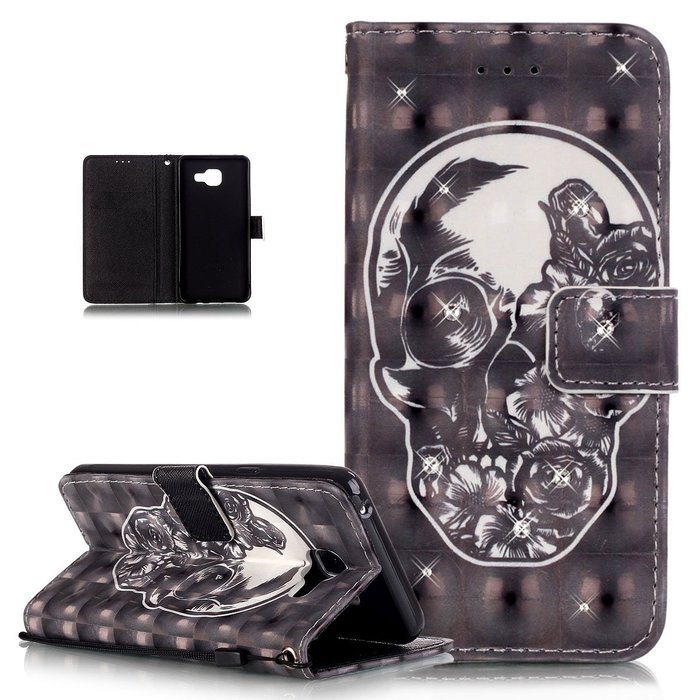 Galaxy A5 2016 Case,ikasus Shiny Glitter Diamond Colorful Art Painting PU Leather Flip Wallet Pouch Stand Credit... N6